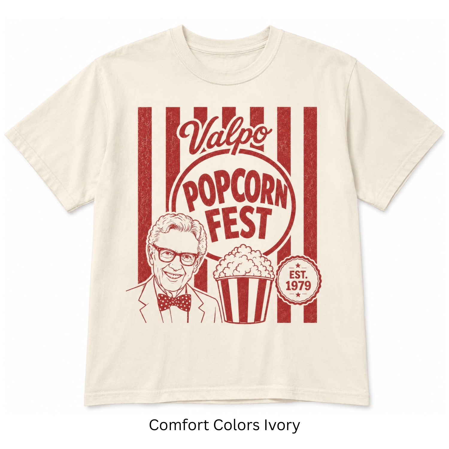printed popcorn fest T