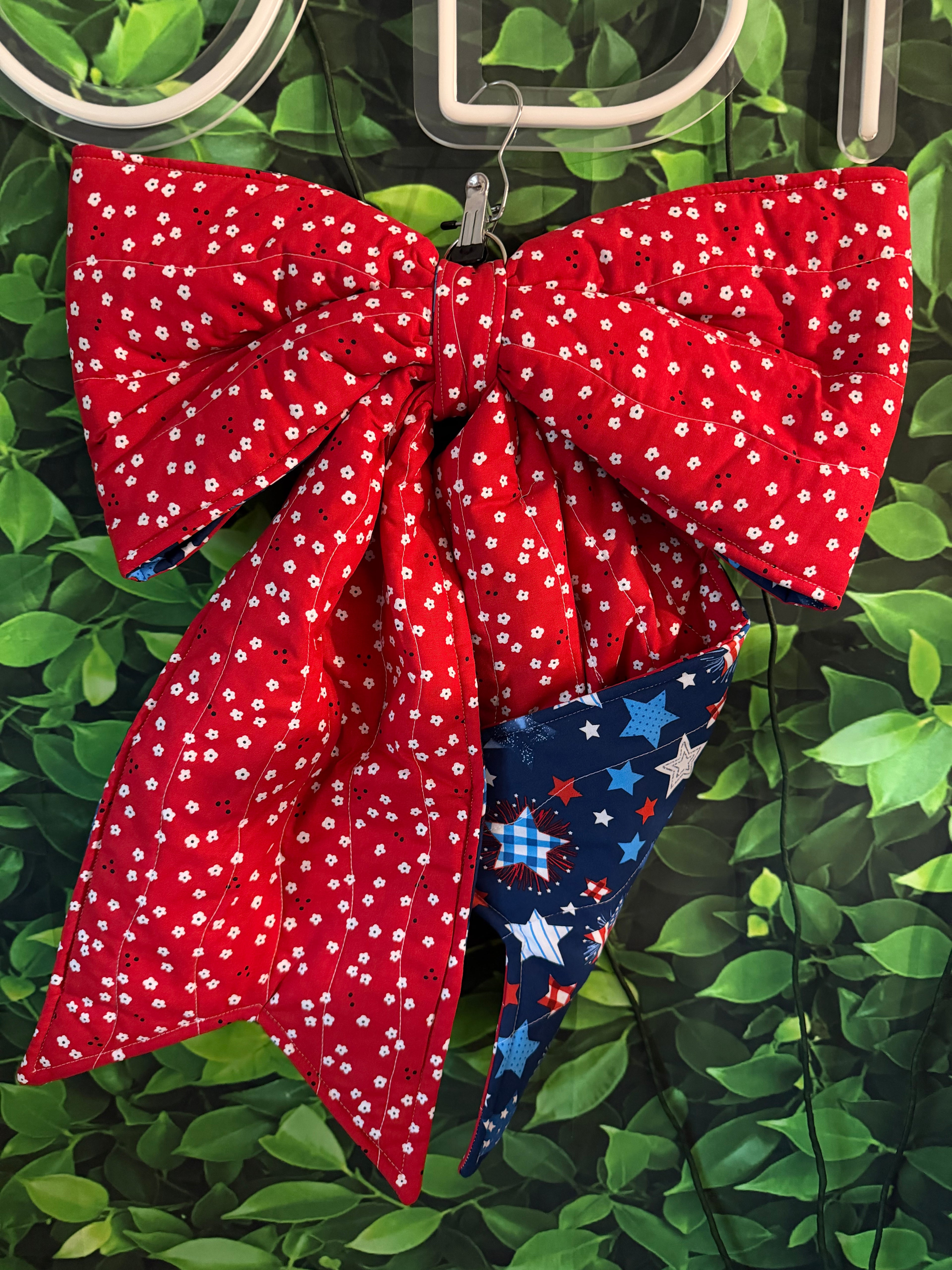 quilted reversable door bow
