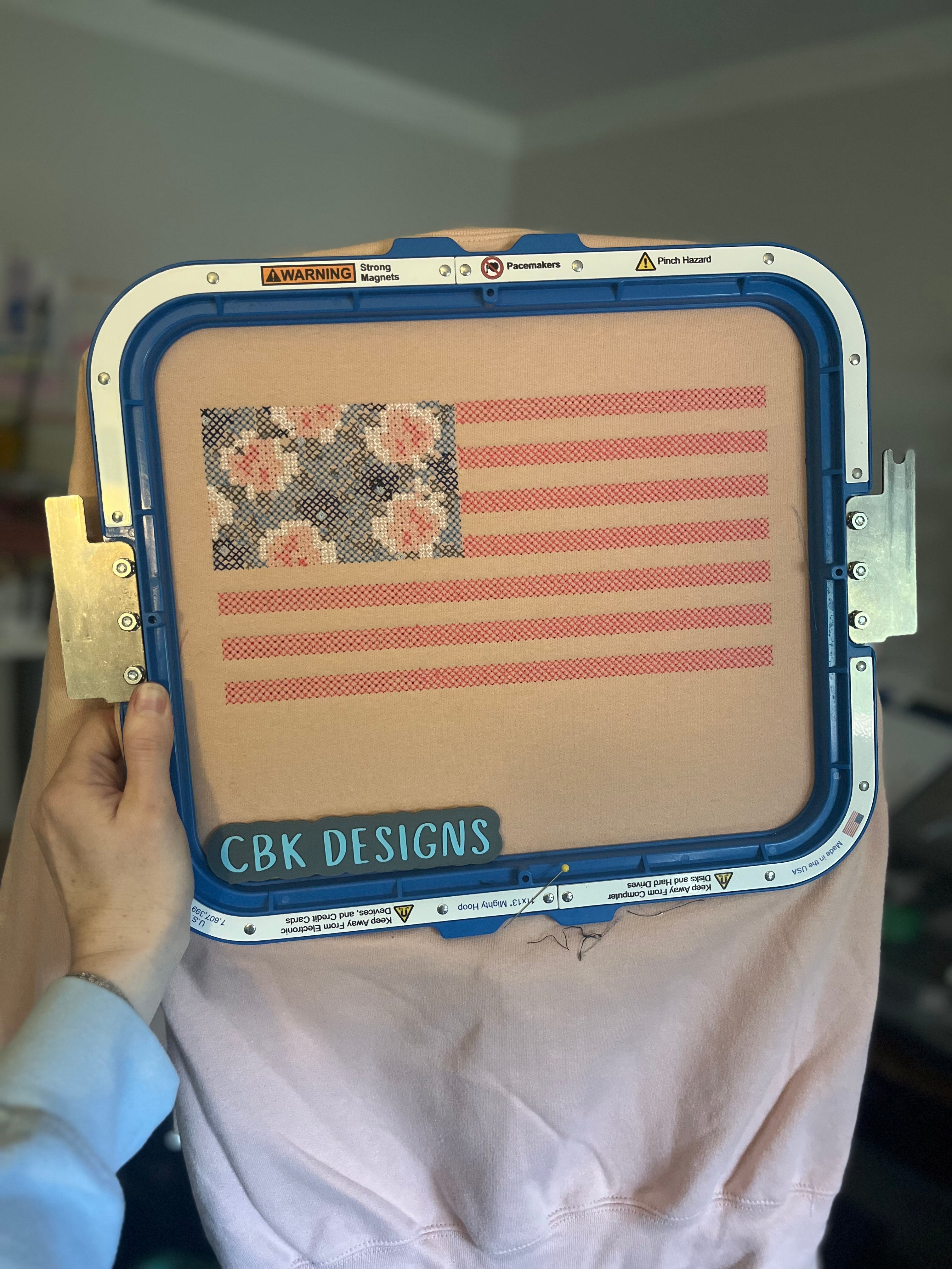 CBK cross stitch flag