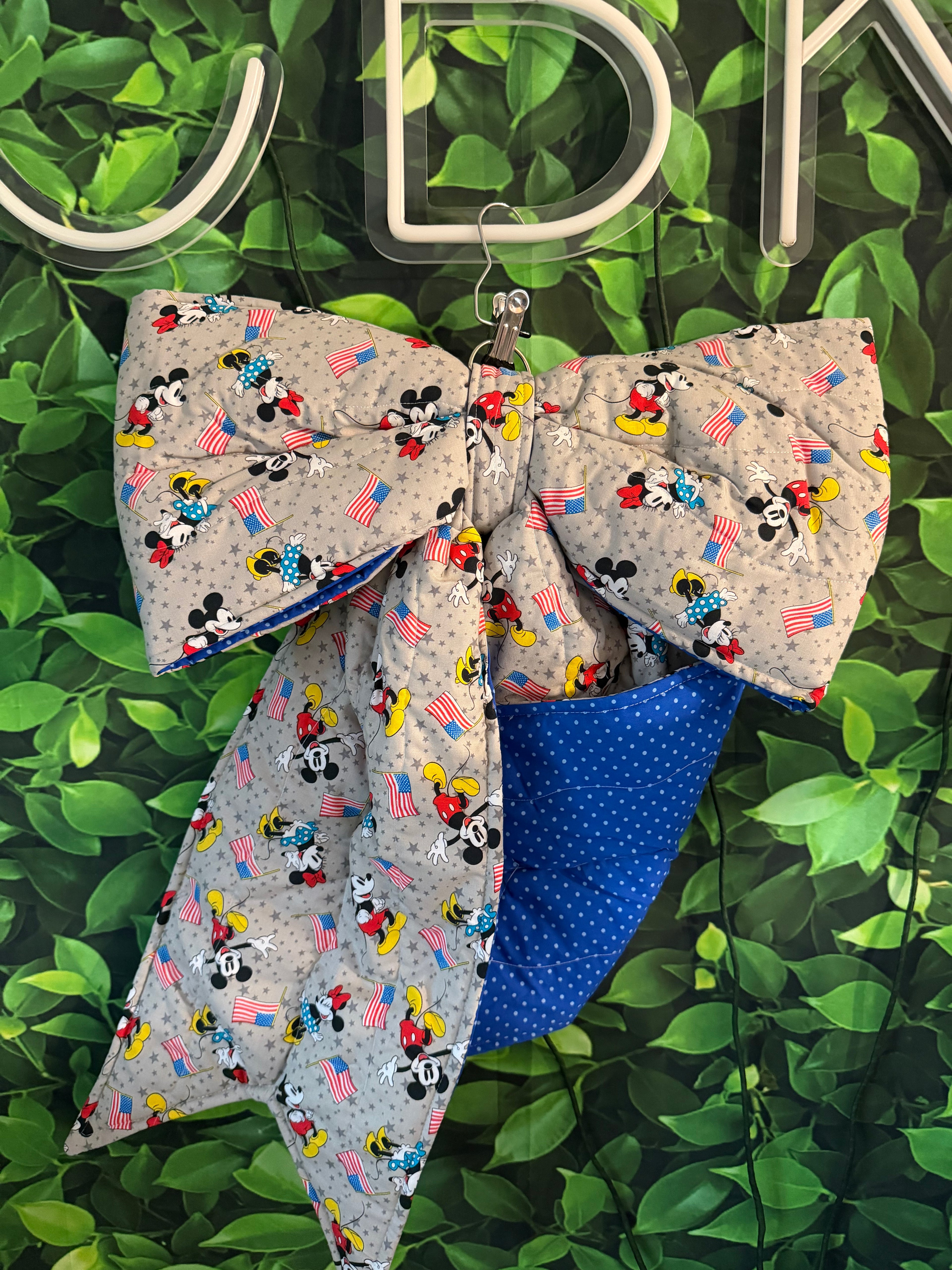 quilted reversable door bow