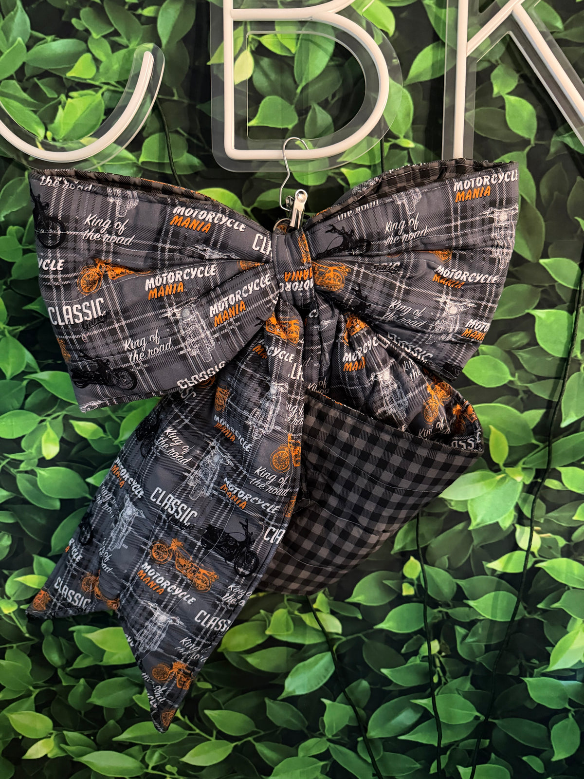 quilted reversable door bow