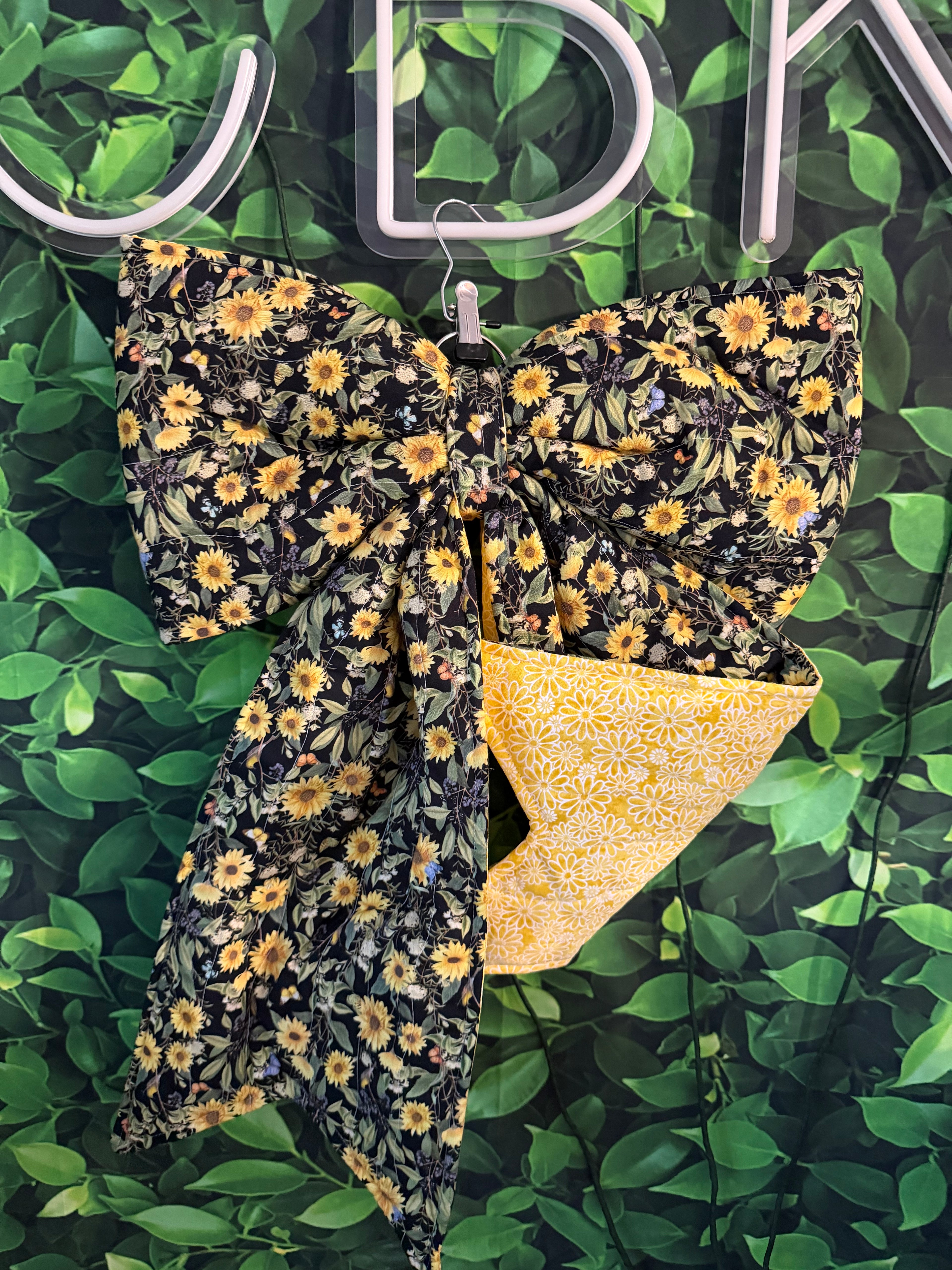 quilted reversable door bow