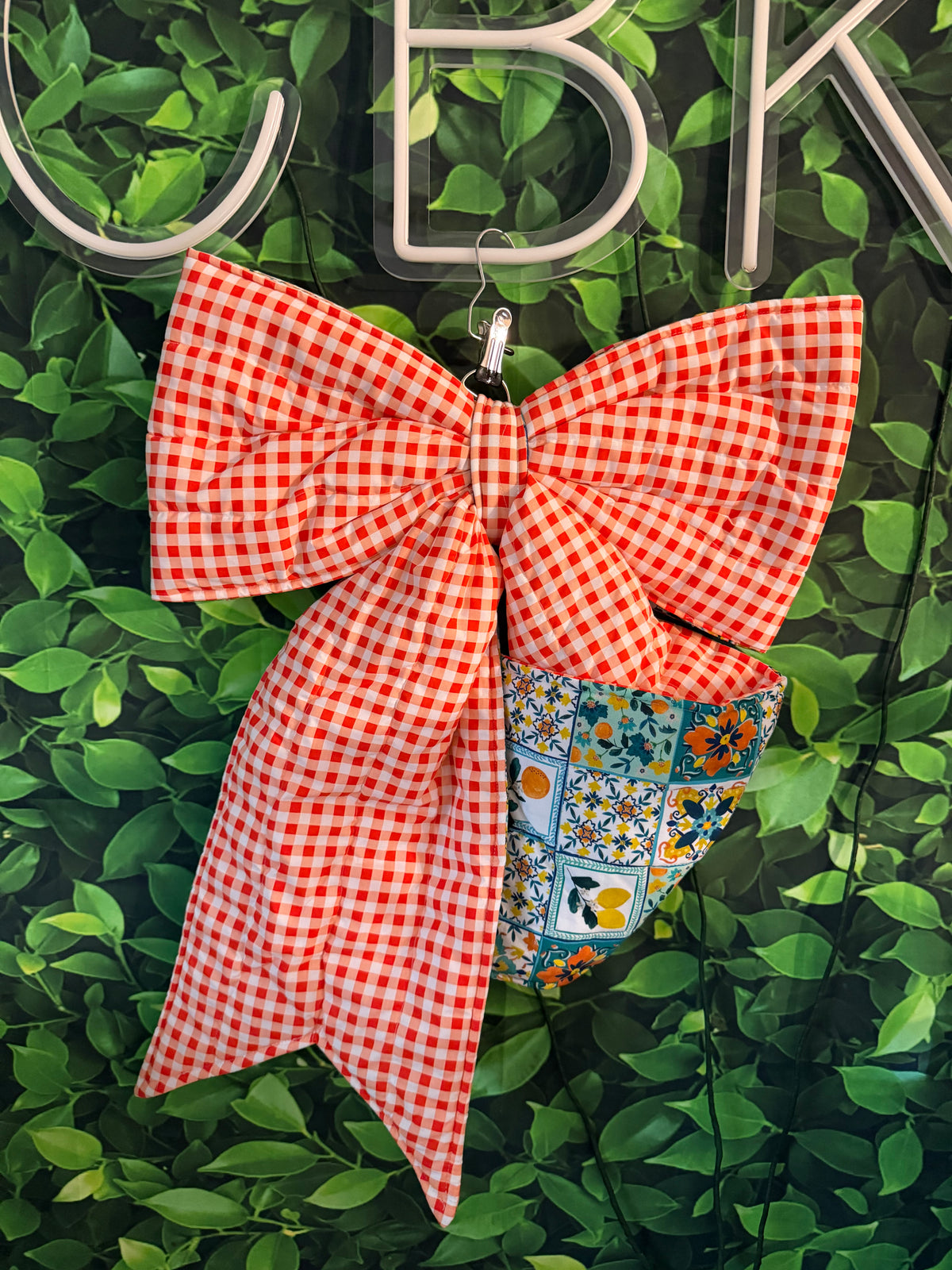 quilted reversable door bow