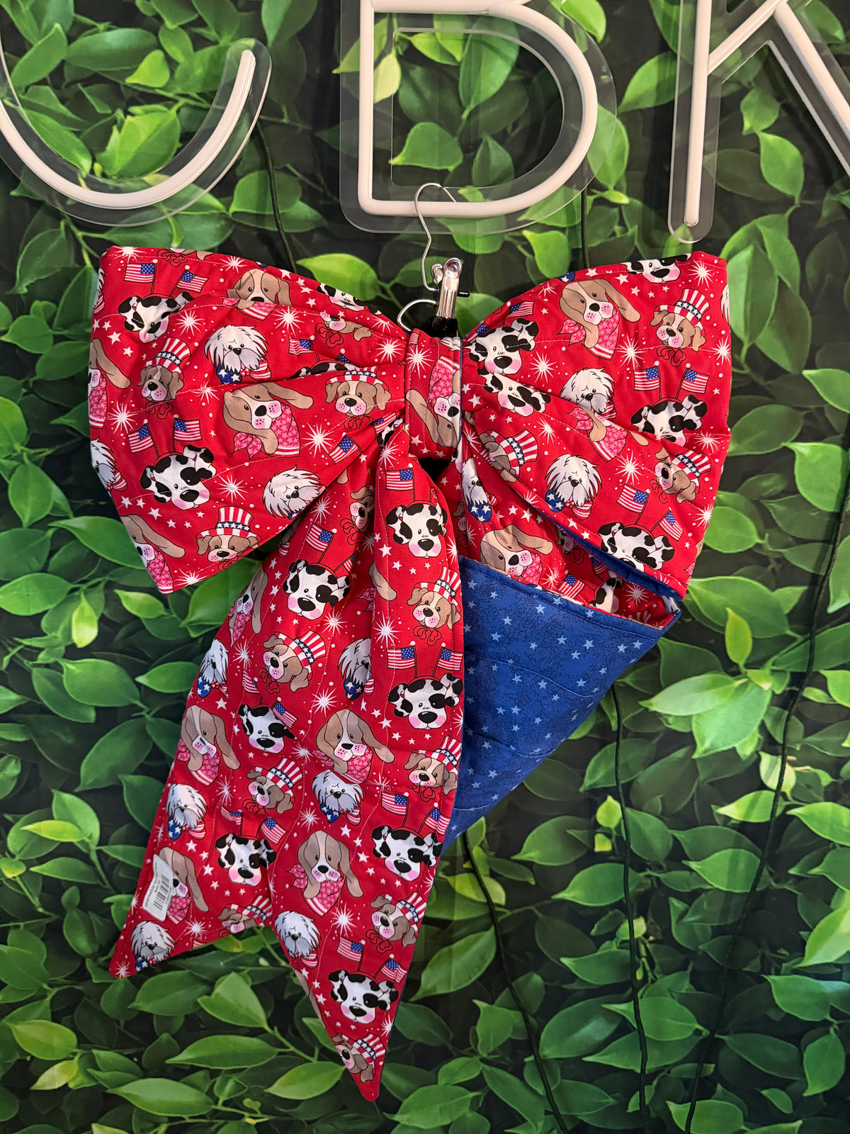 quilted reversable door bow