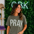 PRAY green floral