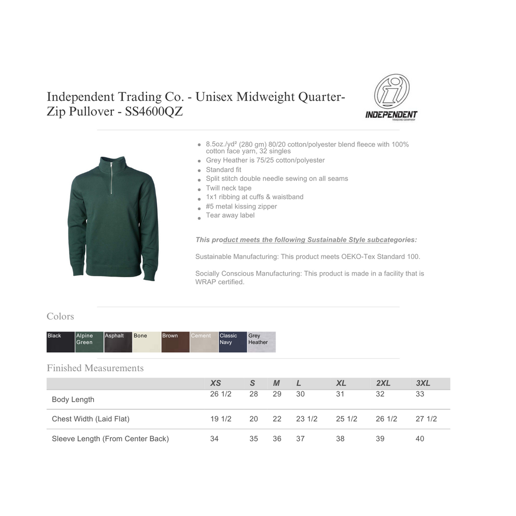 crayon 1/4 zip