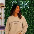He leads. crewneck