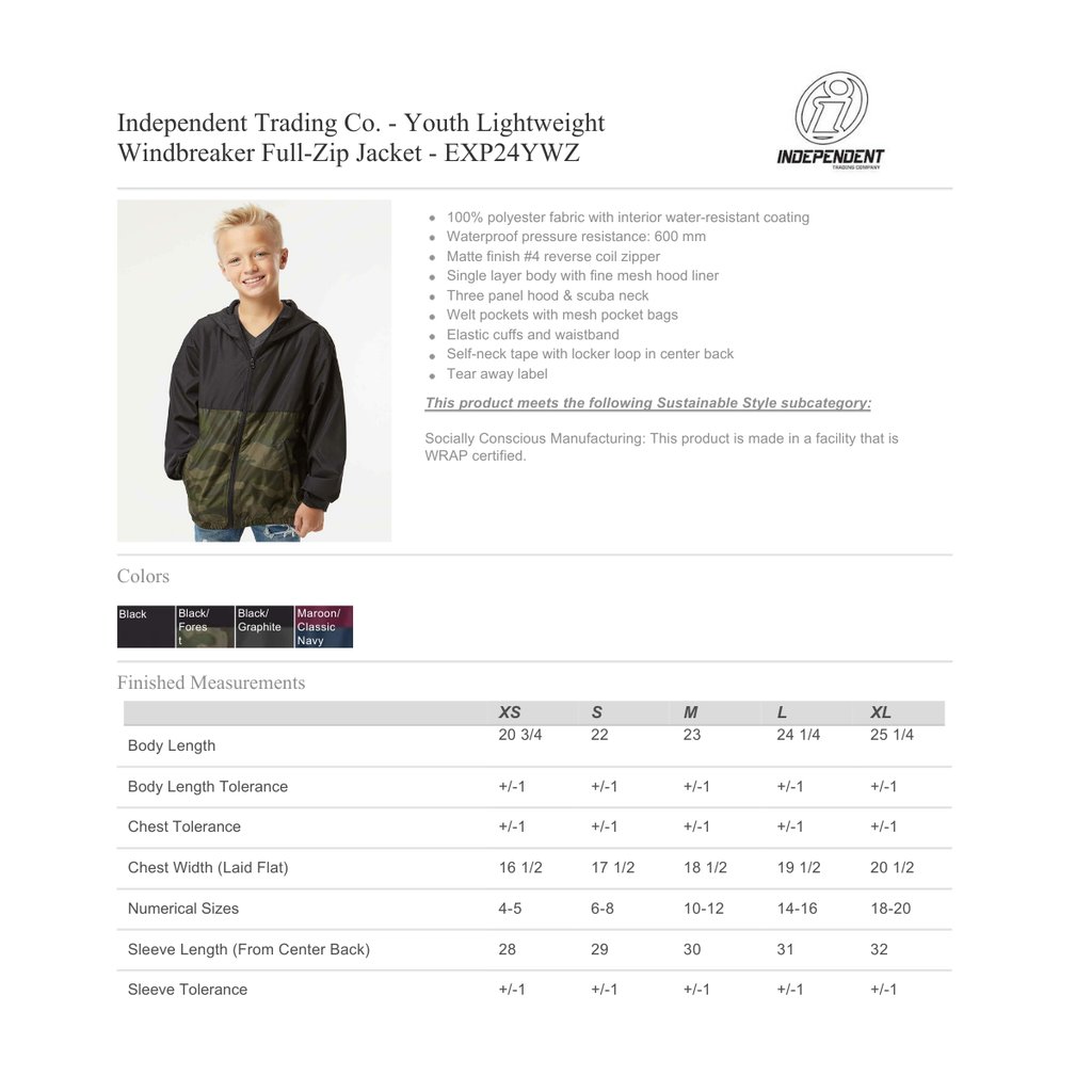 VSC youth windbreaker